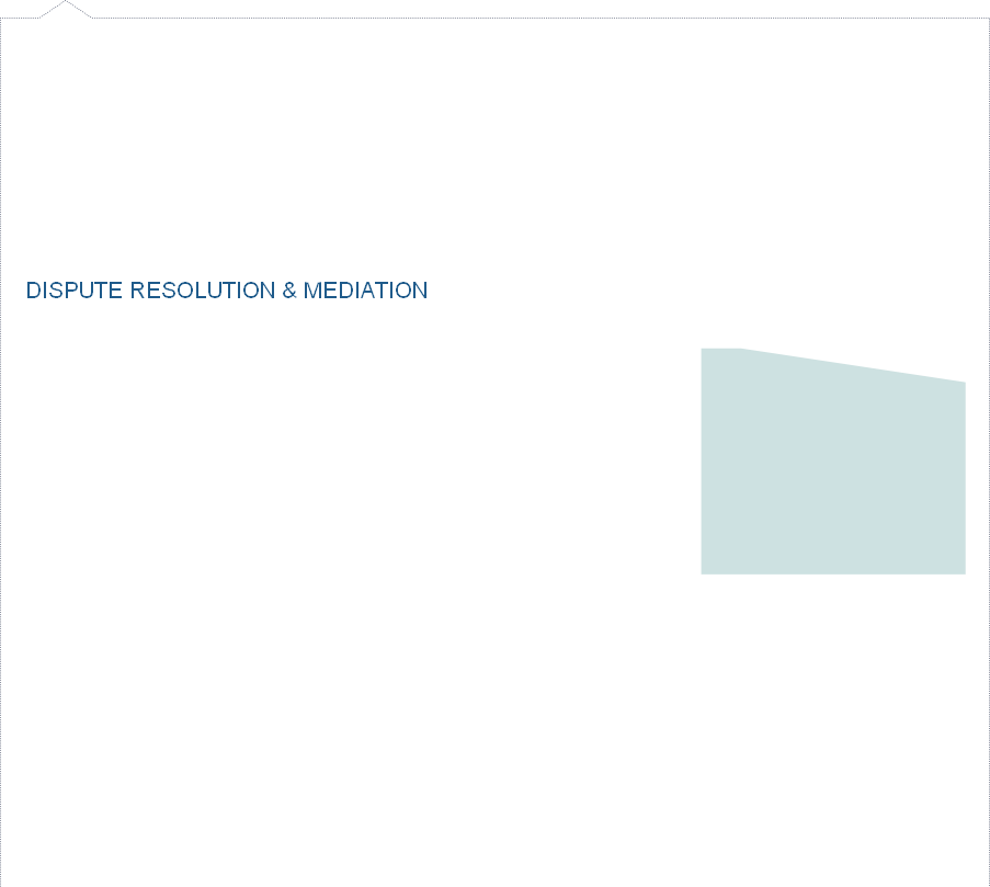 Dispute resolution & mediation
